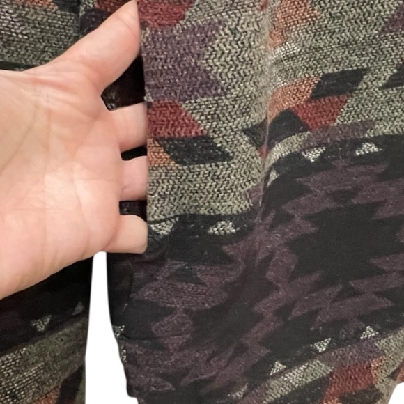 Maurices Southwestern Aztec Tribal Print Jacket Shacket Large Coat Earthy Colors - Picture 7 of 8